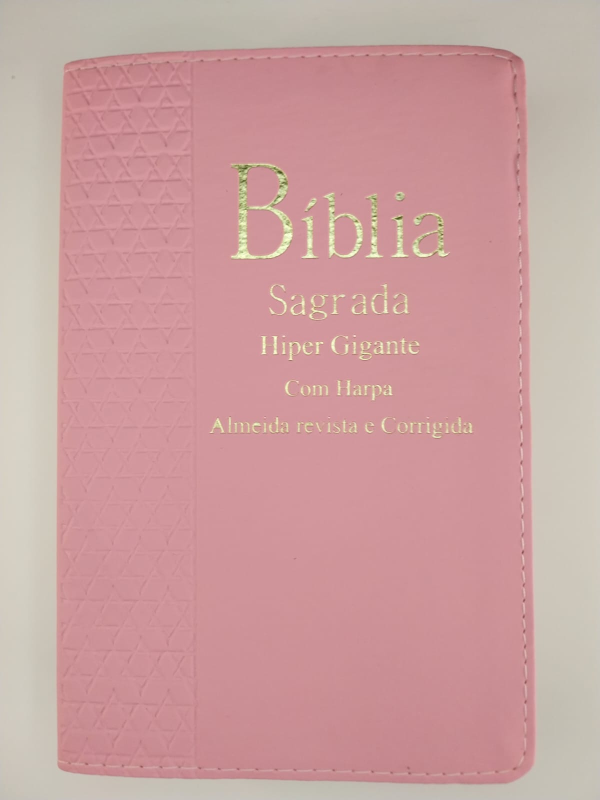 Bíblia Sagrada com Harpa Avivada e Corinhos – Rosa Sem Zíper